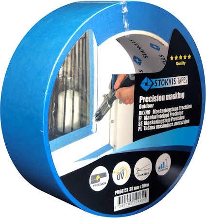 MASKERINGSTEJP, PRECISION, BLÅ38 MM X 50 M