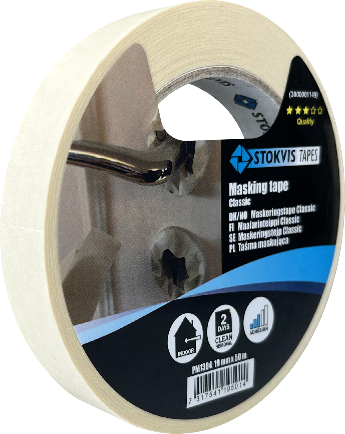 MASKERINGSTEJP CLASSIC, 60 GR STOKVIS TAPES - Stokvis Tapes