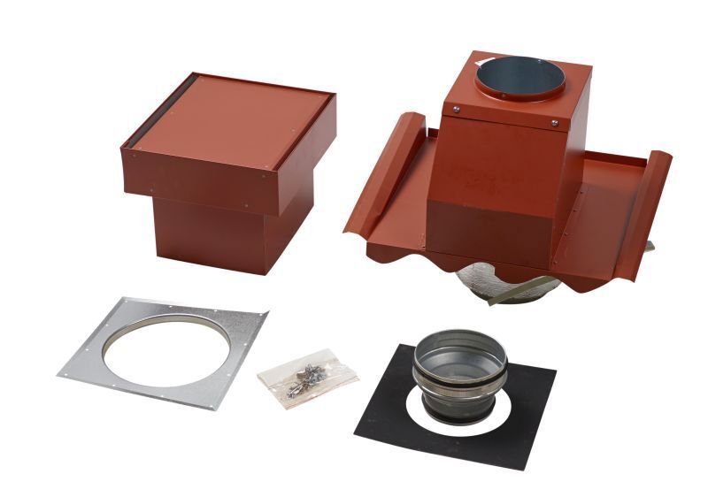 FRÅNLUFTSHUV VITTINGE T11 TEGELRÖD Ø125/160MM - Monier