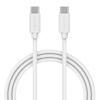 Vit USB-C till USB-C 2.0 laddkabel, två kontaktdon med inskriptionen "Smartline".
