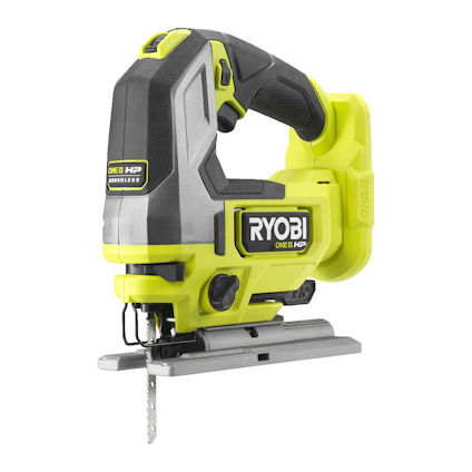 Ryobi sticksåg med grön och svart design, märkningen "ONE+ HP" och logotypen synlig på sidan.