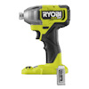 Slagskruvdragare i grönt och svart, med märket "RYOBI" och texten "ONE+ HP" på sidan av verktyget.