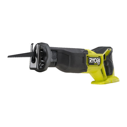 Grön och svart tigersåg med texten "RYOBI ONE+ HP" på sidan.