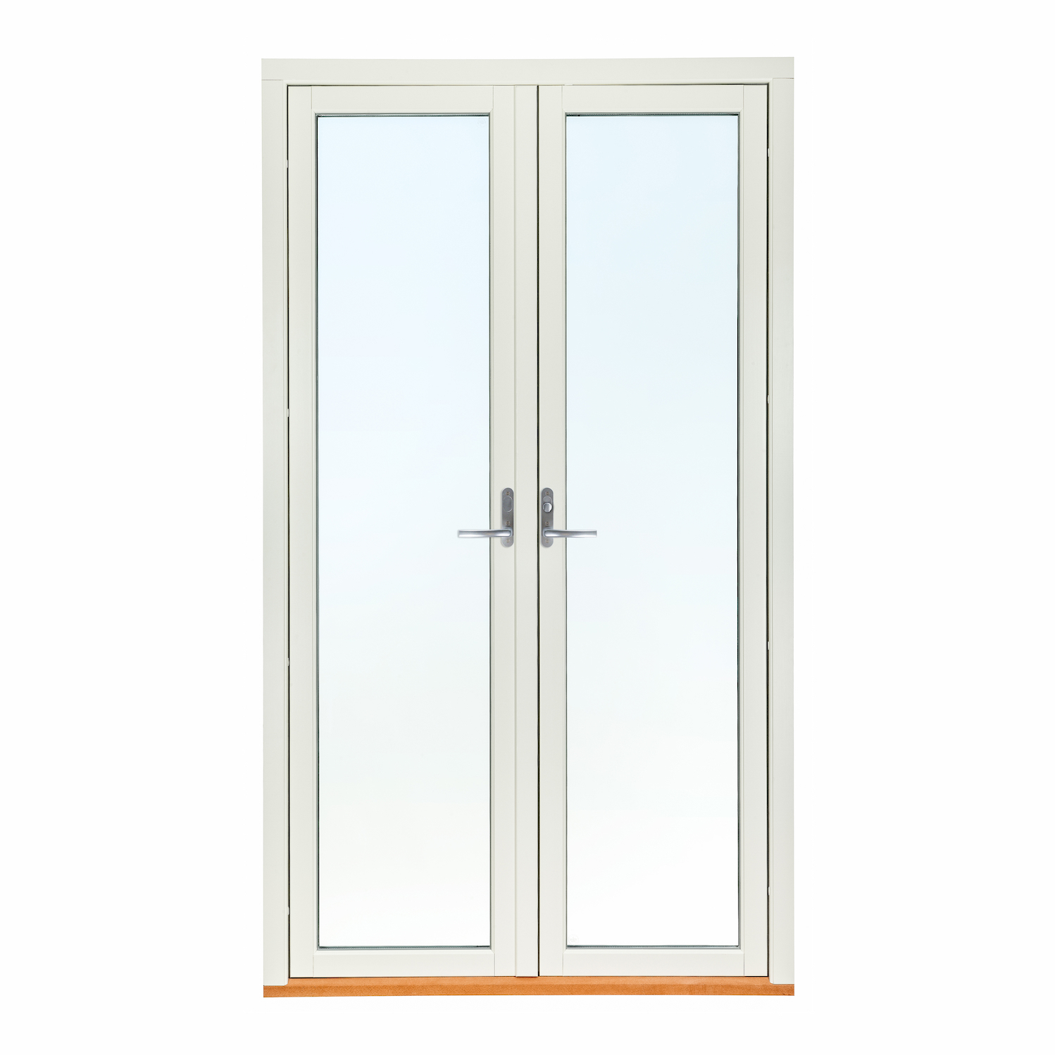 PARFÖNSTERDÖRR SP TRÄ/ALU 3-GLAS UTÅTGÅENDE HELGLASAD HÄRDGLAS VIT - Svenska Fönster