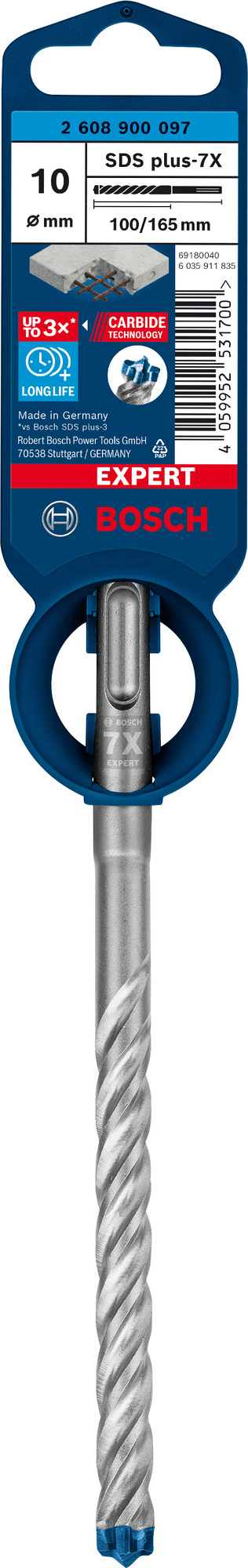 HAMMARBORR PLUS-7X 10X165MM - Bosch