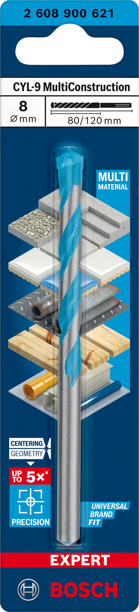 BORR CYL MULTICONSTRUCTION 8X120MM - Bosch