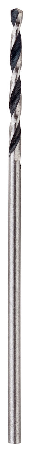 Metallborr med spiralformad skärkant och slät skaft i metall.