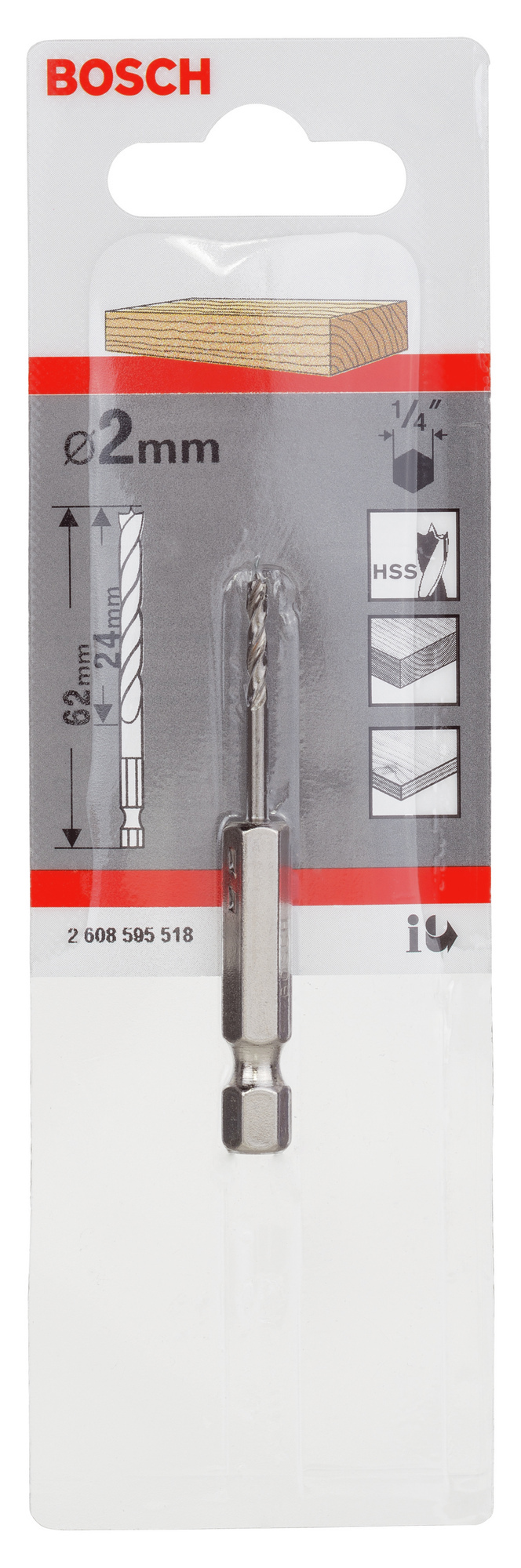 TRÄSPIRALBORR BOSCH MED 1/4"-SEXKANTSKAFT - Bosch