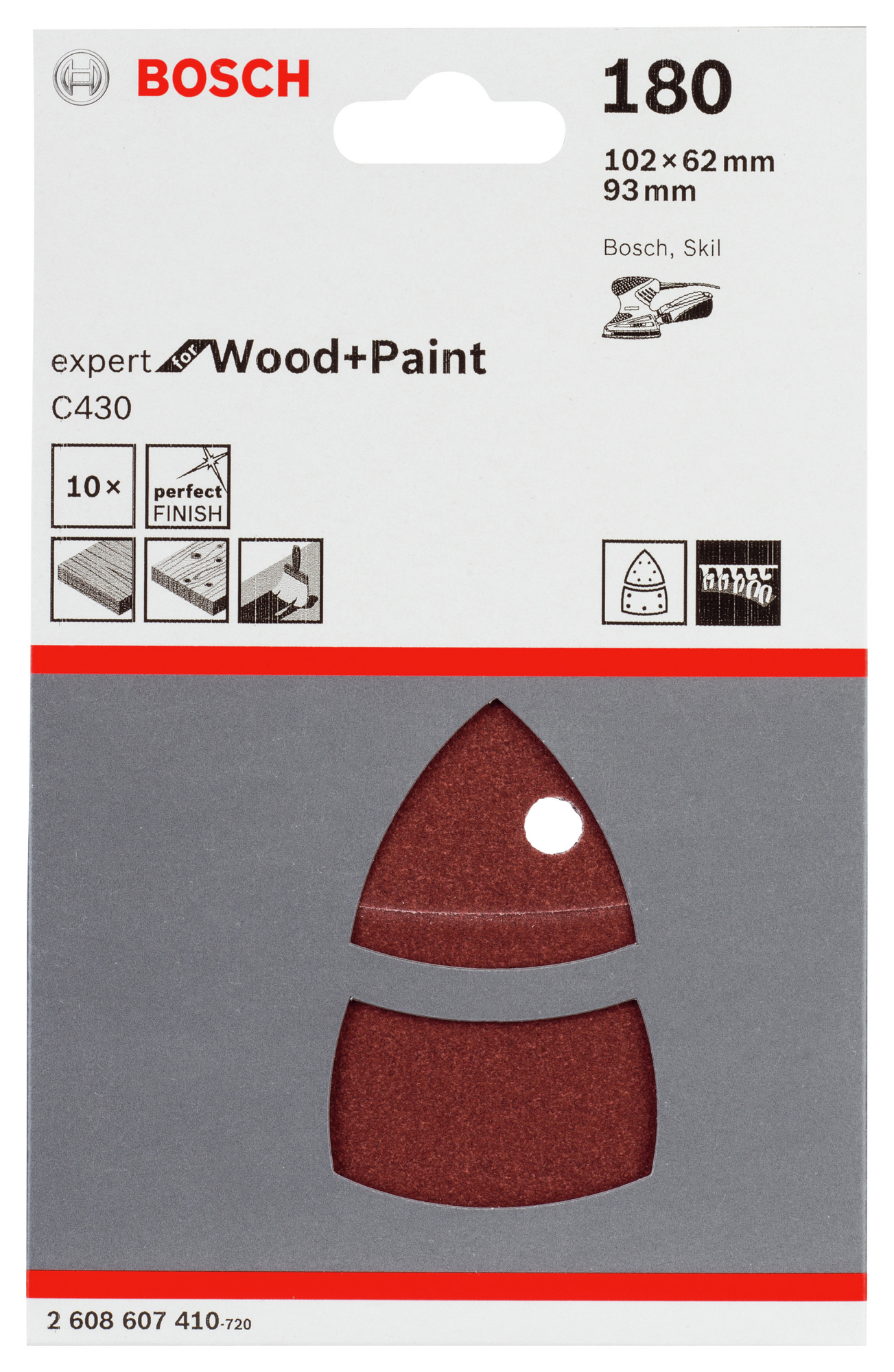 SLIPPAPPER BOSCH C430 EXPERT FOR WOOD AND PAINT MULTISLIP - Bosch