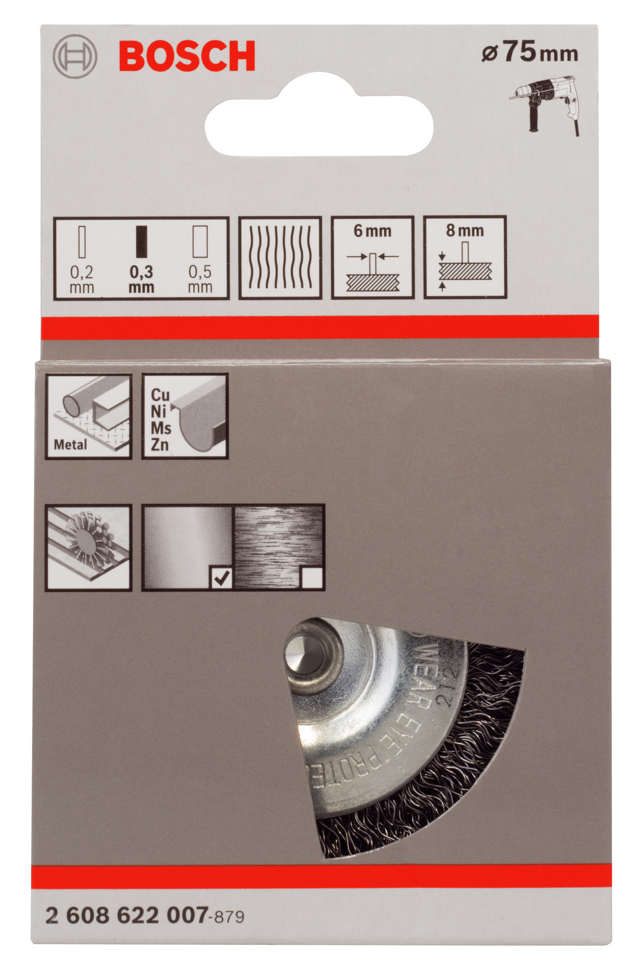 SKIVSTÅLBORSTE VÅGF 75X0,3X6MM - Bosch