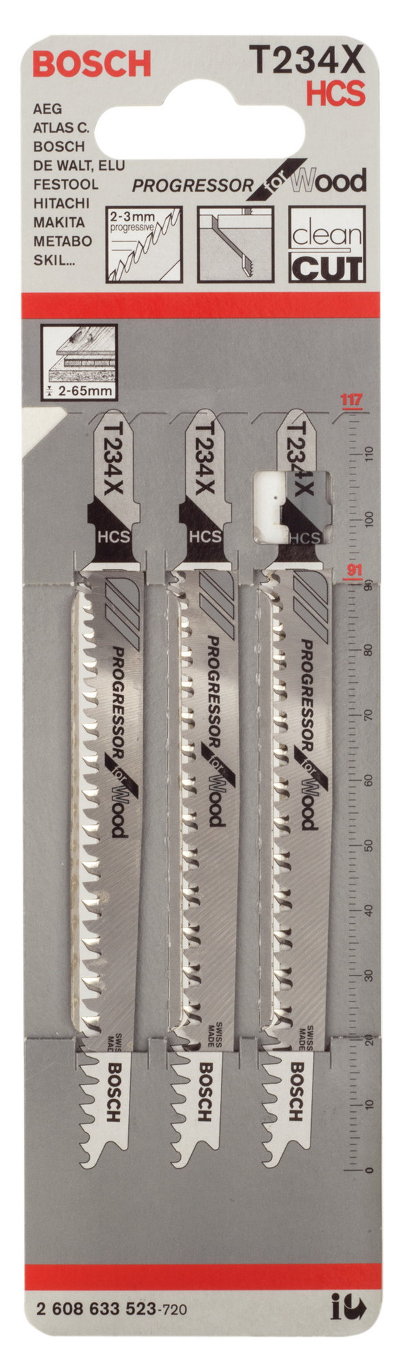 STICKSÅGBLAD T234X 5ST PROGRESSOR TRÄ - Bosch