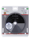 Cirkelsågsklinga Bosch Standard for Wood i förpackning, 190 mm diameter, 30 mm hål, 2x Power Cordless.