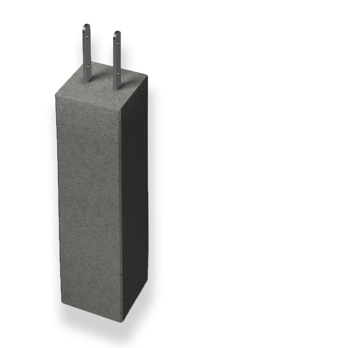 PLINT 700 FAST STOLPSKO 200X200X700MM GRÅ - Benders