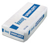 Förpackning med texten "KNAUF UNIFLOTT 25 kg" i blått på en vit säck.