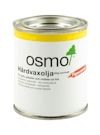 OSMO Hårdvaxolja 2K Pure inklusive en stor burk, ett mindre kärl och en kartongförpackning.
