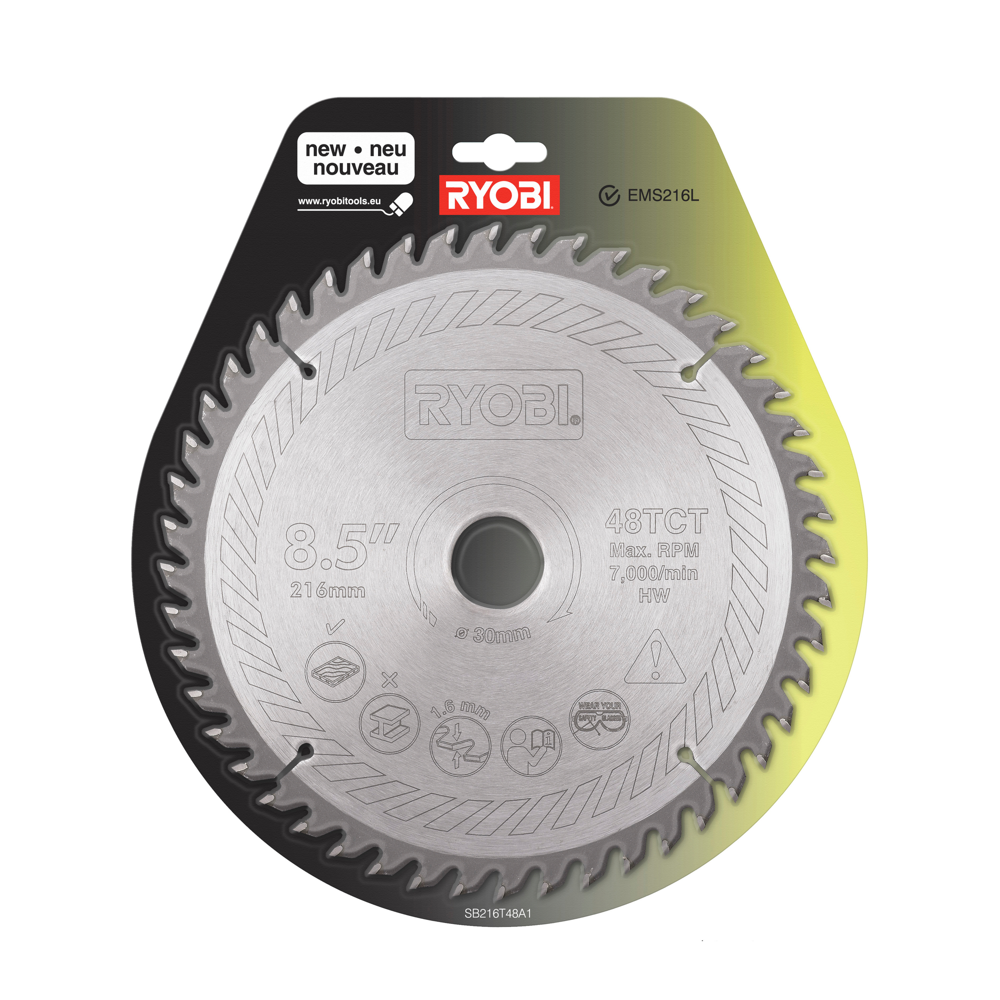 SÅGKLINGA SB216T48A1 2016MM HÅL-Ø 30MM, 48 TÄNDER - Ryobi