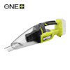 Grön och svart handdammsugare med Ryobi-logga och ONE+ 18V-märkning.