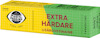 Förpackning med texten "Plastic Padding Extra Härdare" i en grön och gul design.