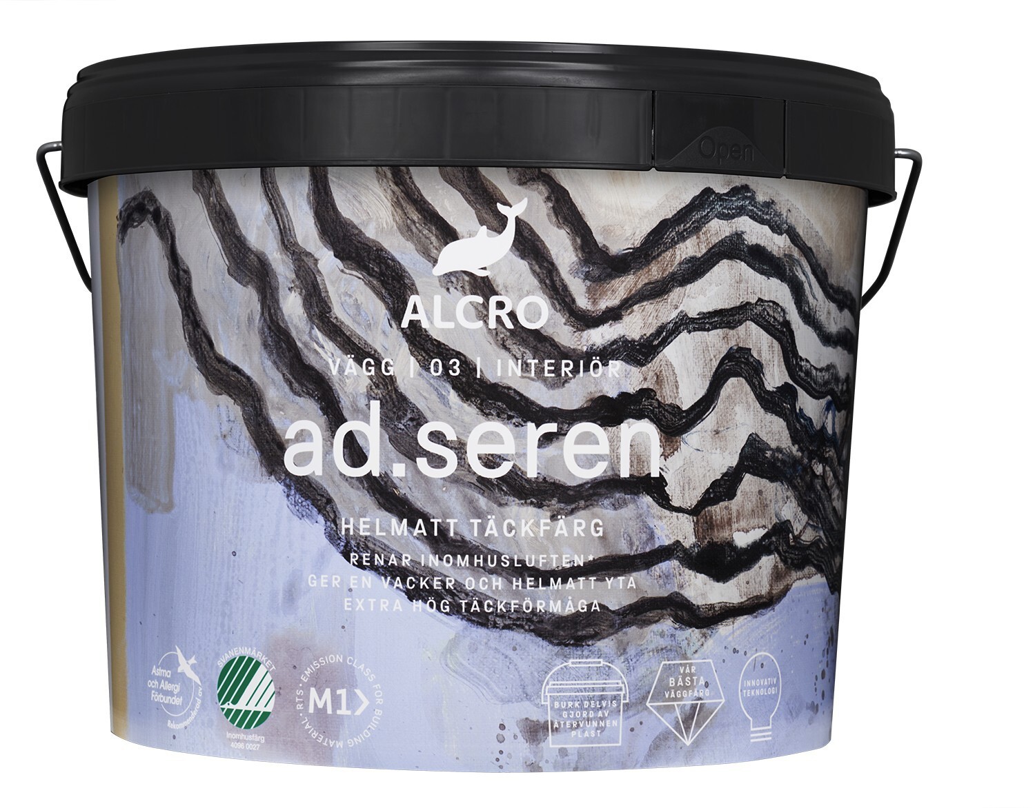 VÄGGFÄRG AD.SEREN HELMATT TÄCKFÄRG BAS C 9L - Alcro