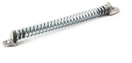 Spiralformad metallfjäder med monteringsfästen i varje ände.