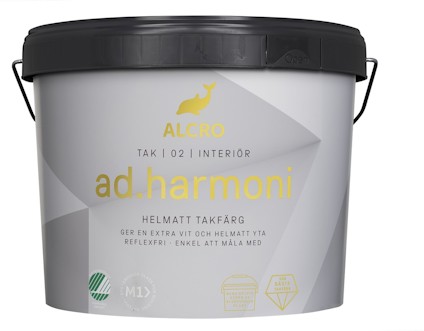 TAKFÄRG AD.HARMONI HELMATT VIT/BAS A 10L