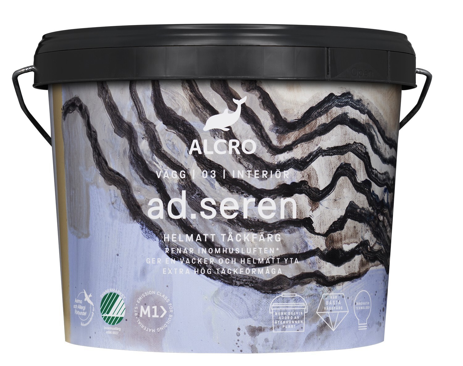 VÄGGFÄRG AD.SEREN HELMATT TÄCKFÄRG BAS C 2,7L - Alcro