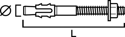 EXPANDERSKRUV M2 ZINK NICKEL M12 L:125/30 BETONG PAKET