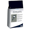 Förpackning med texten “Fixor Modellgips, 5 kg”, bild av pensel och roller.