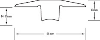 KÄHRS MASSIV T-LIST EK 58X17X2400 MATTLACK