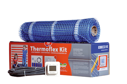 GOLVVÄRME THERMOFLEX KIT 1.3M2 VÄRMEKABELMATTA INKL TERMOSTAT