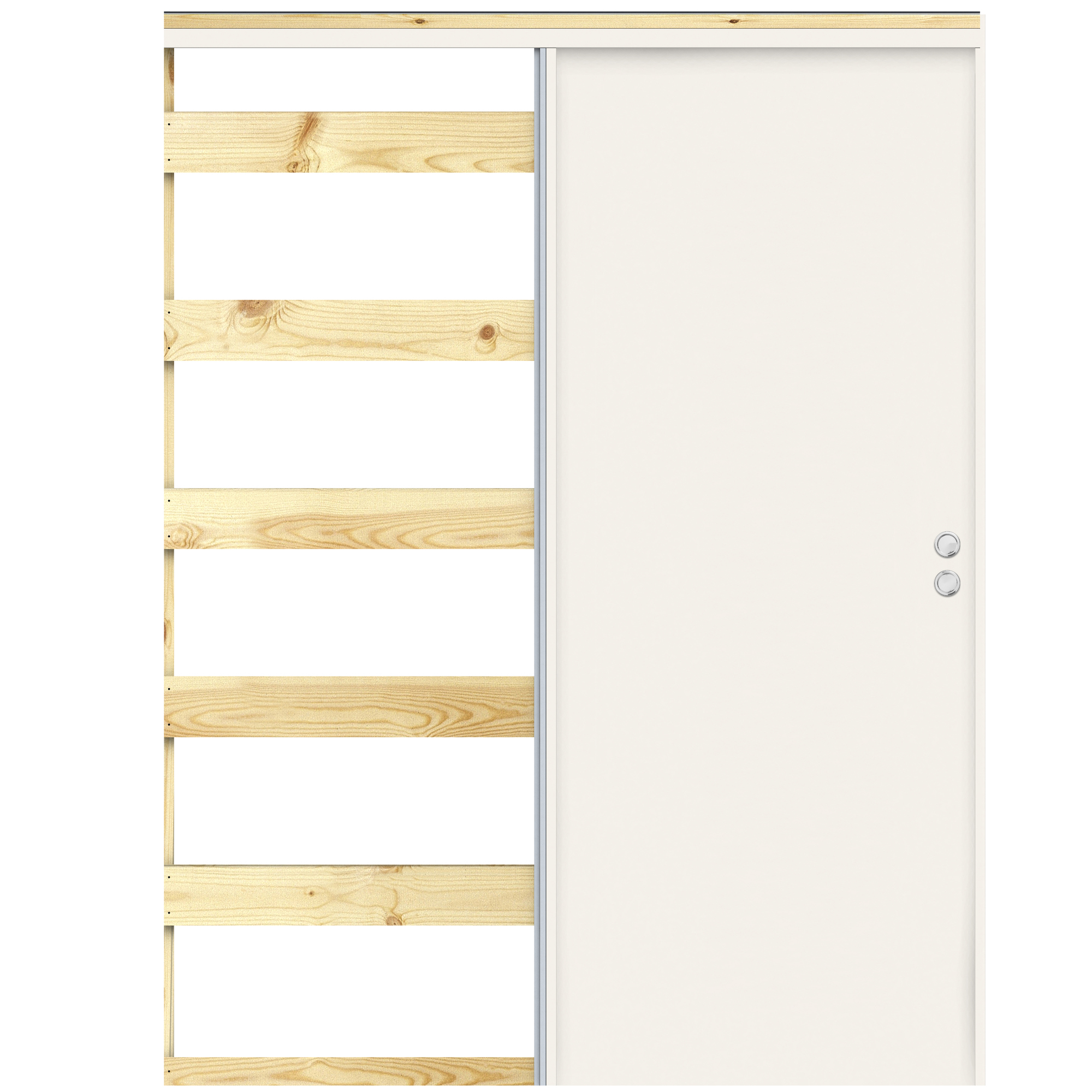 SKJUTDÖRRSPARTI, NCS S 0502-Y 122 MM 9X21 REGEL 70+DUBBELGIPS - SWEDOOR