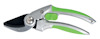 Sekatör med grönt och grått handtag, samt skär i metall.