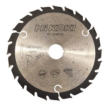 SÅGKLINGA 125X1,2 24T 20MM HÅL HIKOKI 20MM HÅL, 1,2MM C18DBL