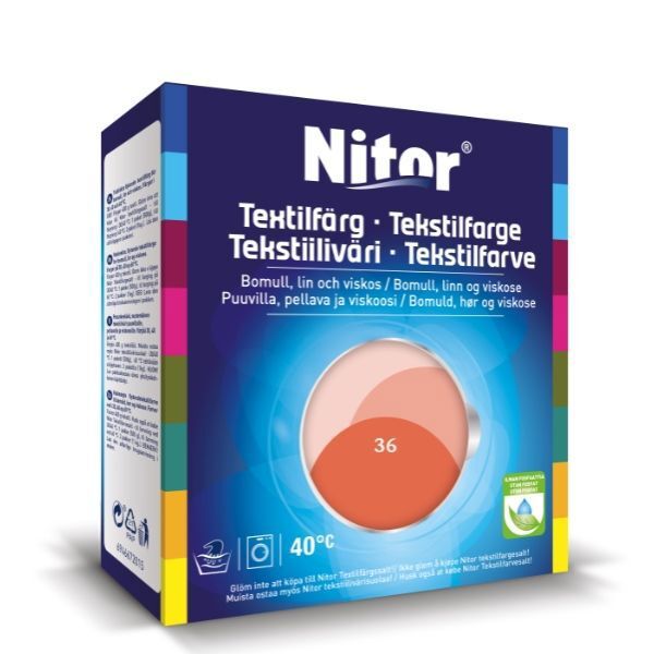 TEXTILFÄRG KORALL 36 NITOR  - 