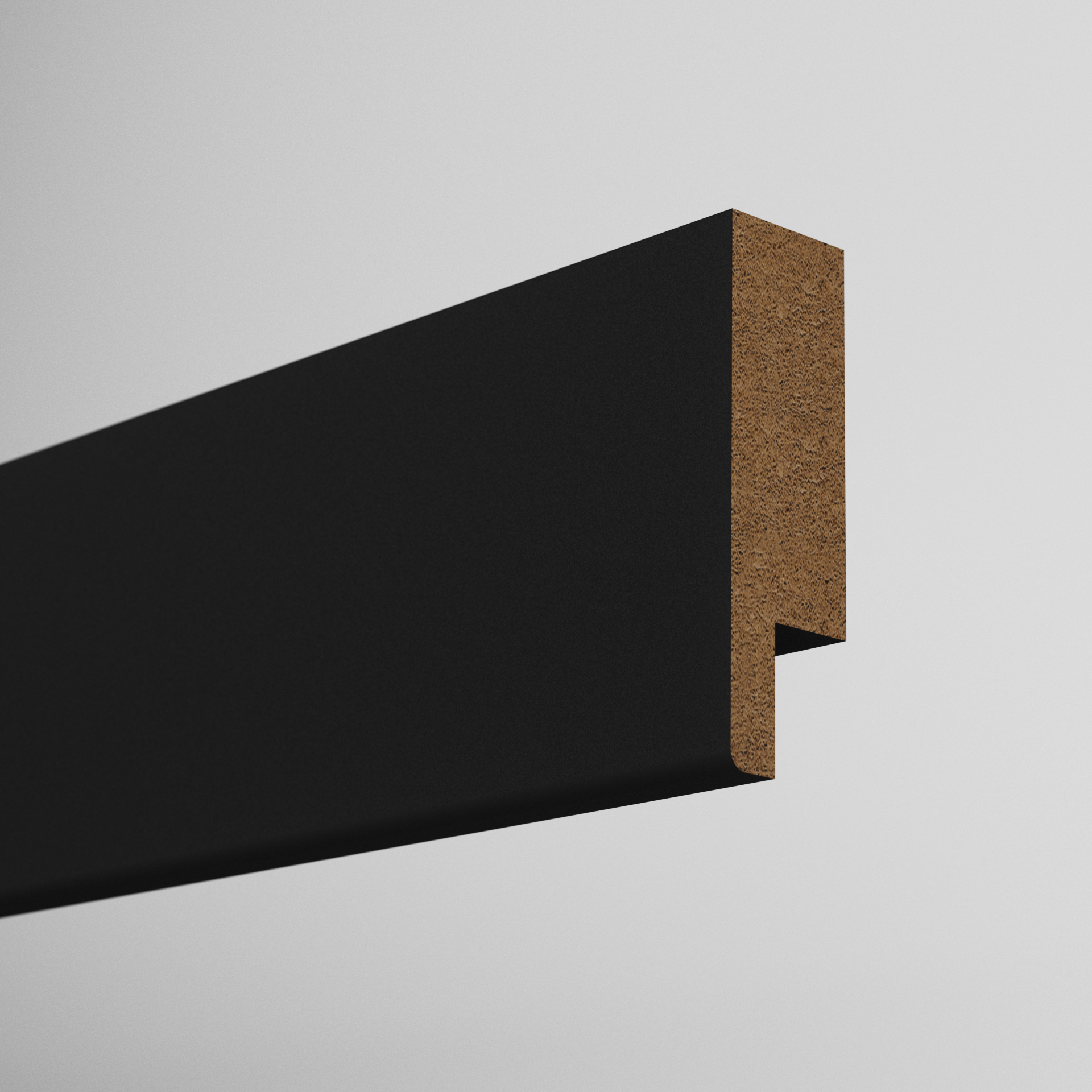 KAKELLIST SVARTLACKAD MDF 2440X67X16 - 