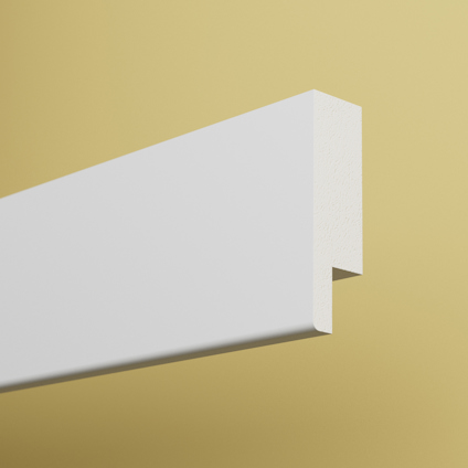 KAKELLIST VITLACKAD MDF 2440X55X16 (NCS S0502Y)