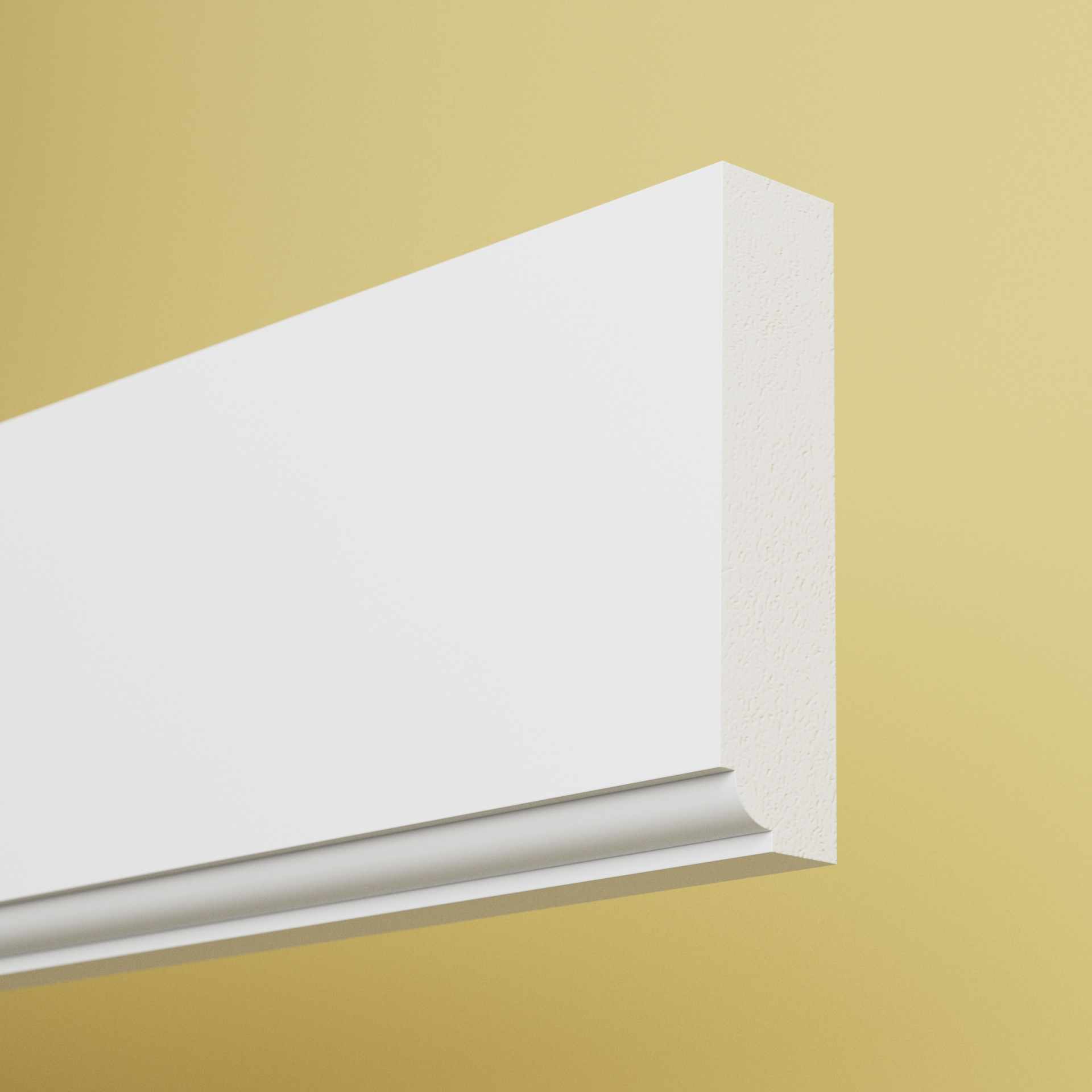 LJUSRAMPLIST RAK VIT MDF 2440X67X16 (NCS S0502Y) - 