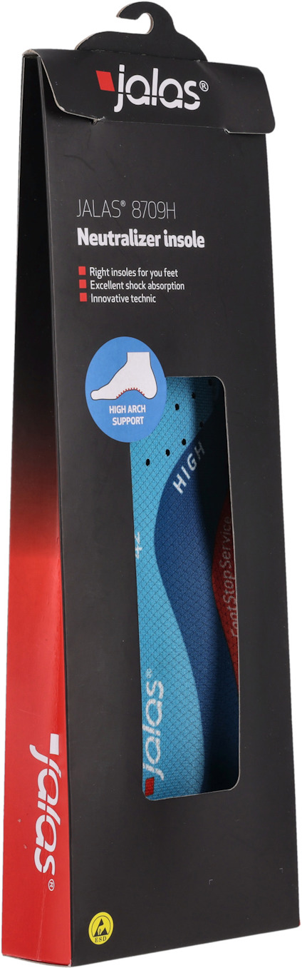 Förpackning för Jalas 8709H Neutralizer Insole, med text och produktbild.