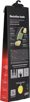 Förpackning för "Neutralizer insole" med text om stötdämpning och komfort.