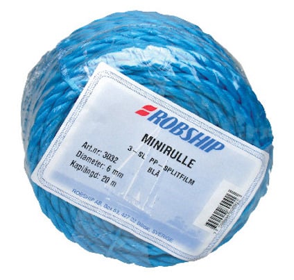 TÅGVIRKE PP BLÅ 6 MM 30 M