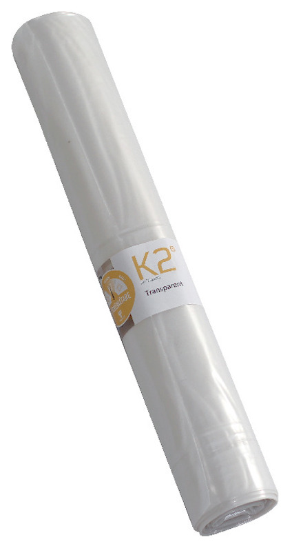Transparenta sopsäckar i en rulle med etikett märkt "K2 Transparent".