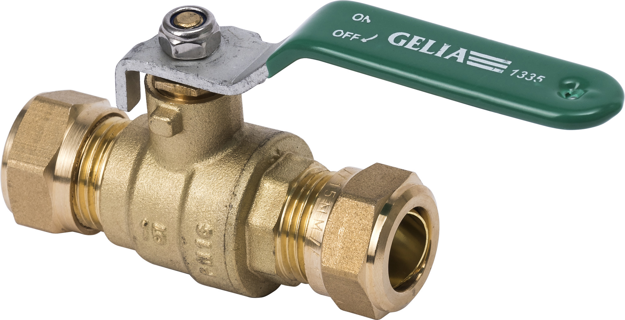 KULVENTIL MED KLÄMRINGSKOPPLINGAR OCH SPAK - Gelia