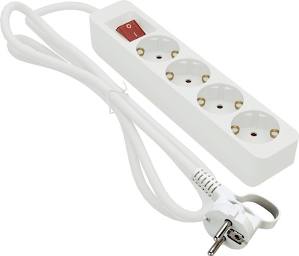 GRENUTTAG 4-V JORD 1M VIT MED BRYTARE H05VV-F3G1.5