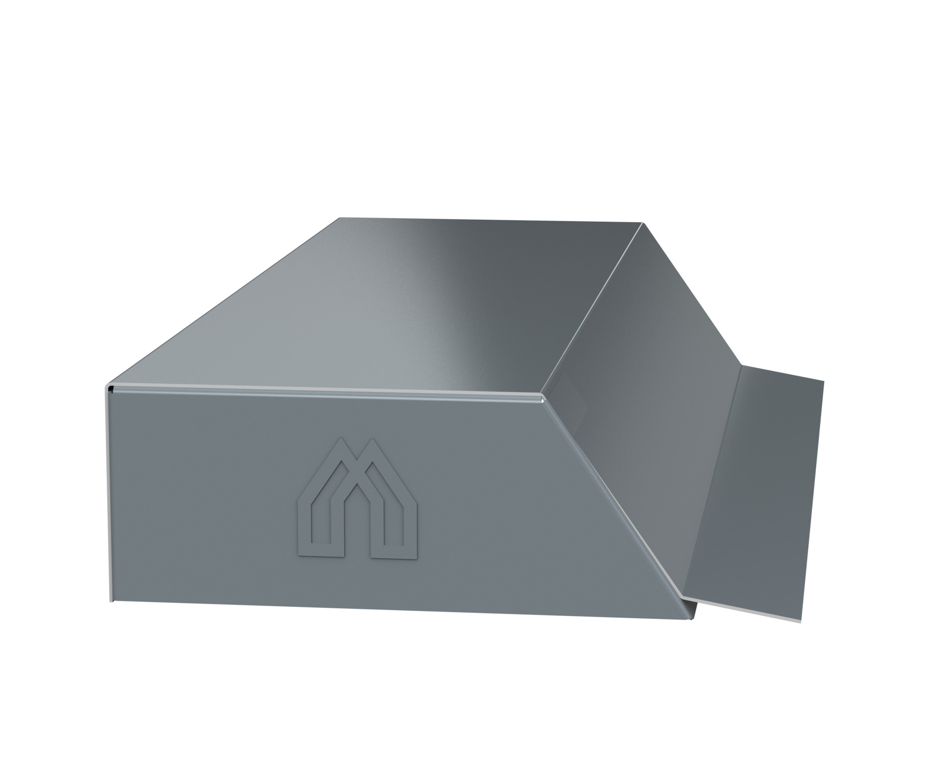 GAVELBESLAGSAVSLUT MED MONT. LOCK HÖGER L=200 MÖRKGRÅ - Plannja