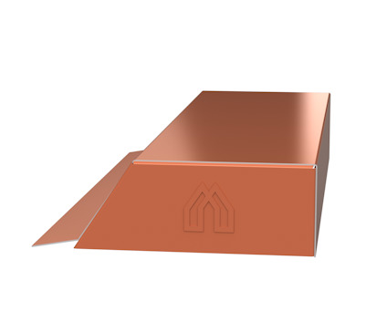 GAVELBESLAGSAVSLUT MED MONT. LOCK VÄNSTER L=200 BRUNRÖD