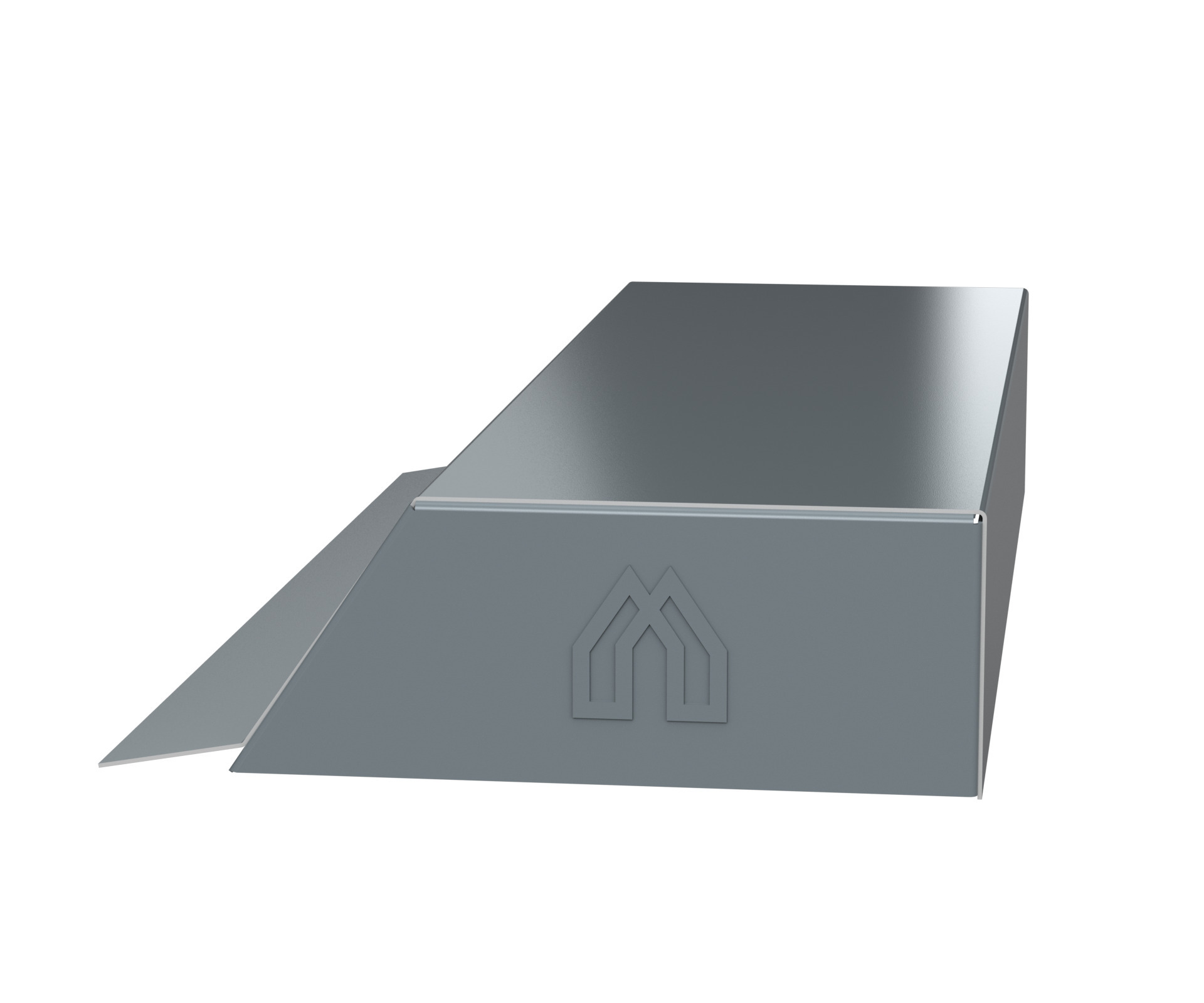 GAVELBESLAGSAVSLUT MED MONT. LOCK VÄNSTER L=200 MÖRKGRÅ - Plannja