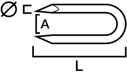 KRAMPA AZ ELFÖRZINKAD SB 1,75X19MM 50ST