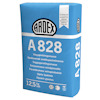 Blå säck med texten "ARDEX A 828" och "12,5 kg net", samt flera språkversioner av produktnamnet.