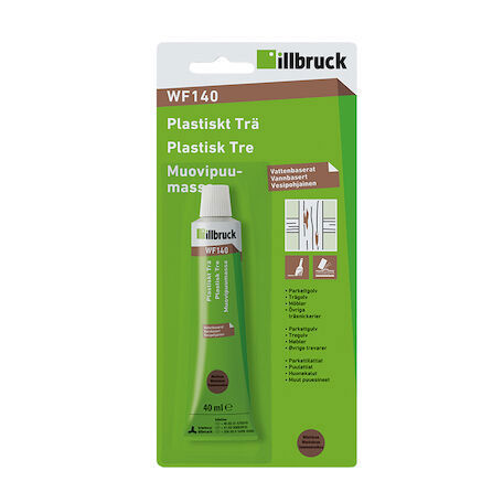 PLASTISKT TRÄ WF140 MÖRKBRUN 40 ML - illbruck