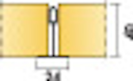 Tvärsnitt av en väggabsorbent i gult, med mått 40 och 24 markerat på en ritning.